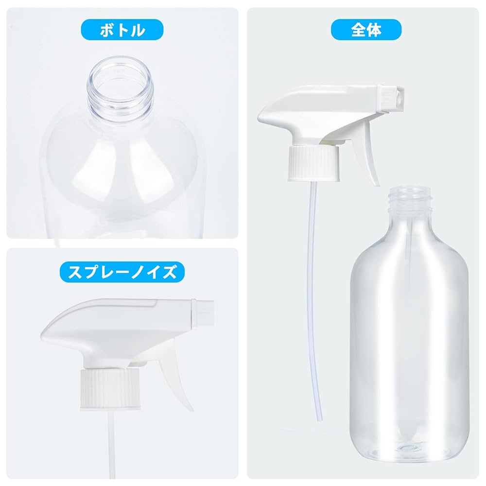 Amazon.co.jp: Qosea スプレーボトル アルコール対応 500ml 3個